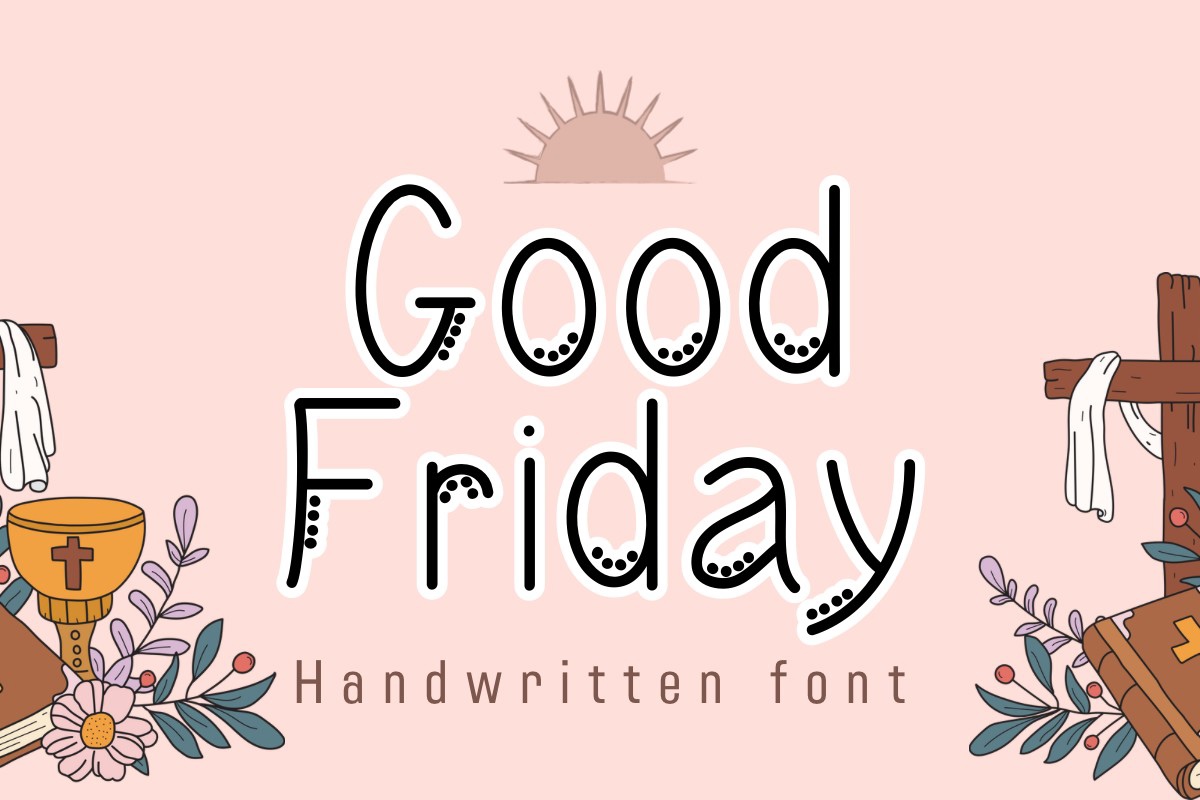 Beispiel einer Good Friday-Schriftart