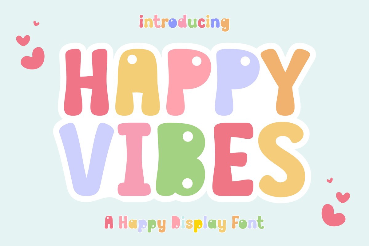 Beispiel einer Happy Vibes Regular-Schriftart