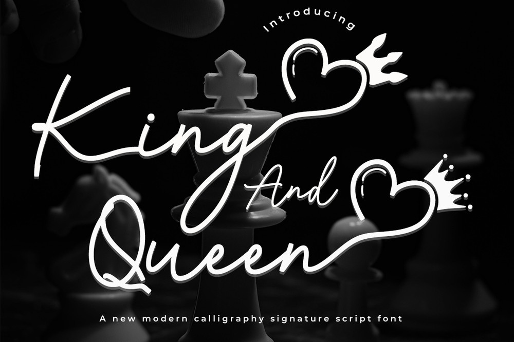 Beispiel einer King and Queen-Schriftart