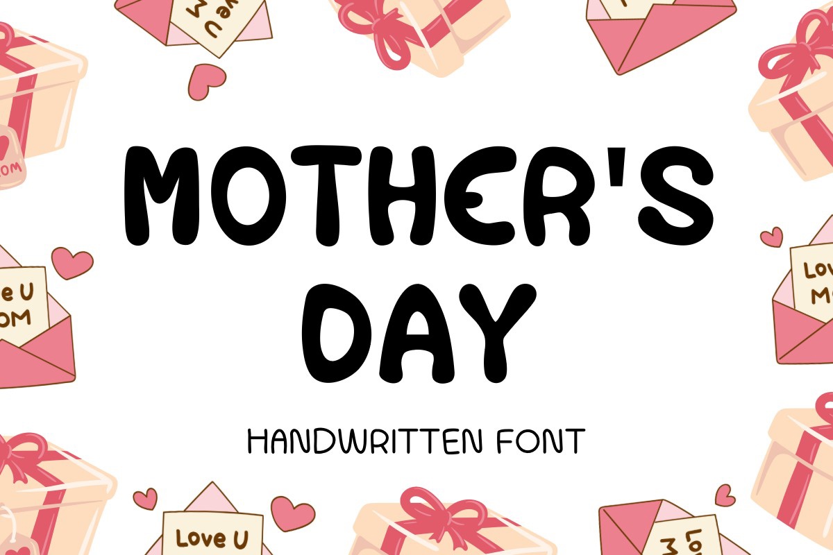 Beispiel einer Mother's Day-Schriftart