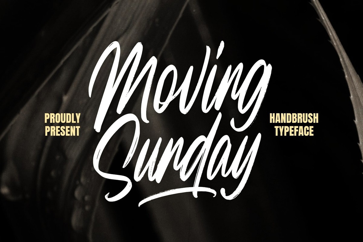 Beispiel einer Moving Sunday-Schriftart