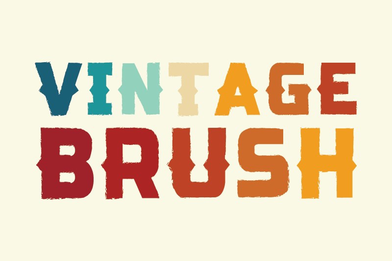 Beispiel einer Vintage Brush-Schriftart