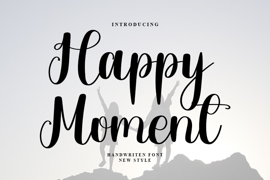 Beispiel einer Happy Moment Regular-Schriftart