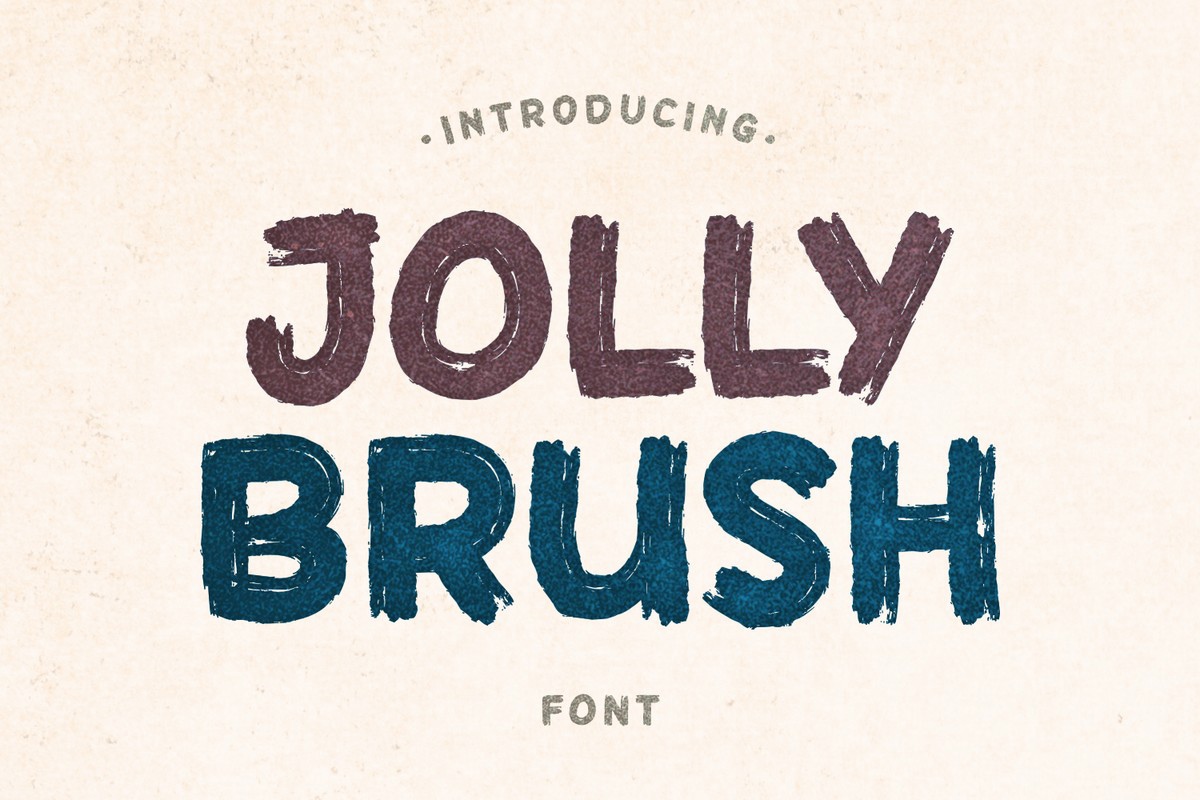 Beispiel einer Jolly Brush Regular-Schriftart