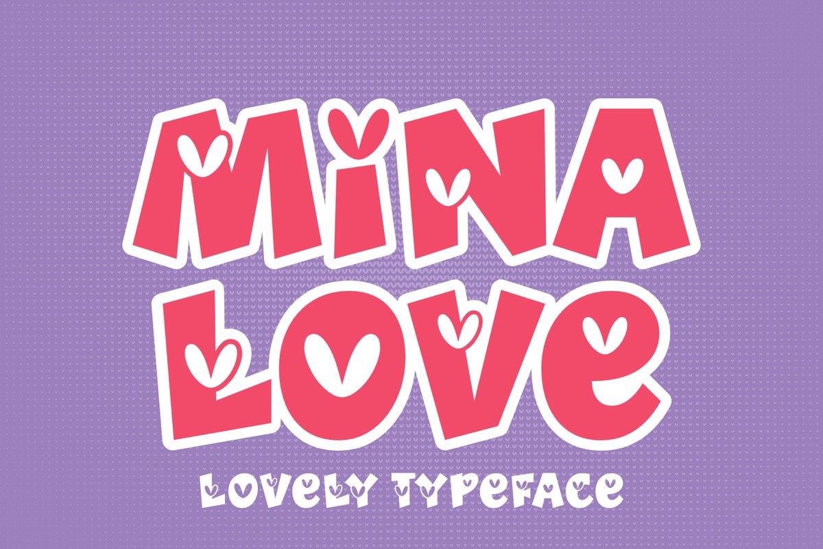 Beispiel einer Mina Love Regular-Schriftart