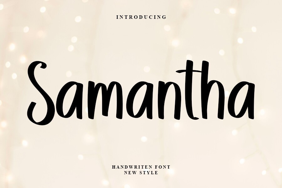 Beispiel einer Samantha-Schriftart