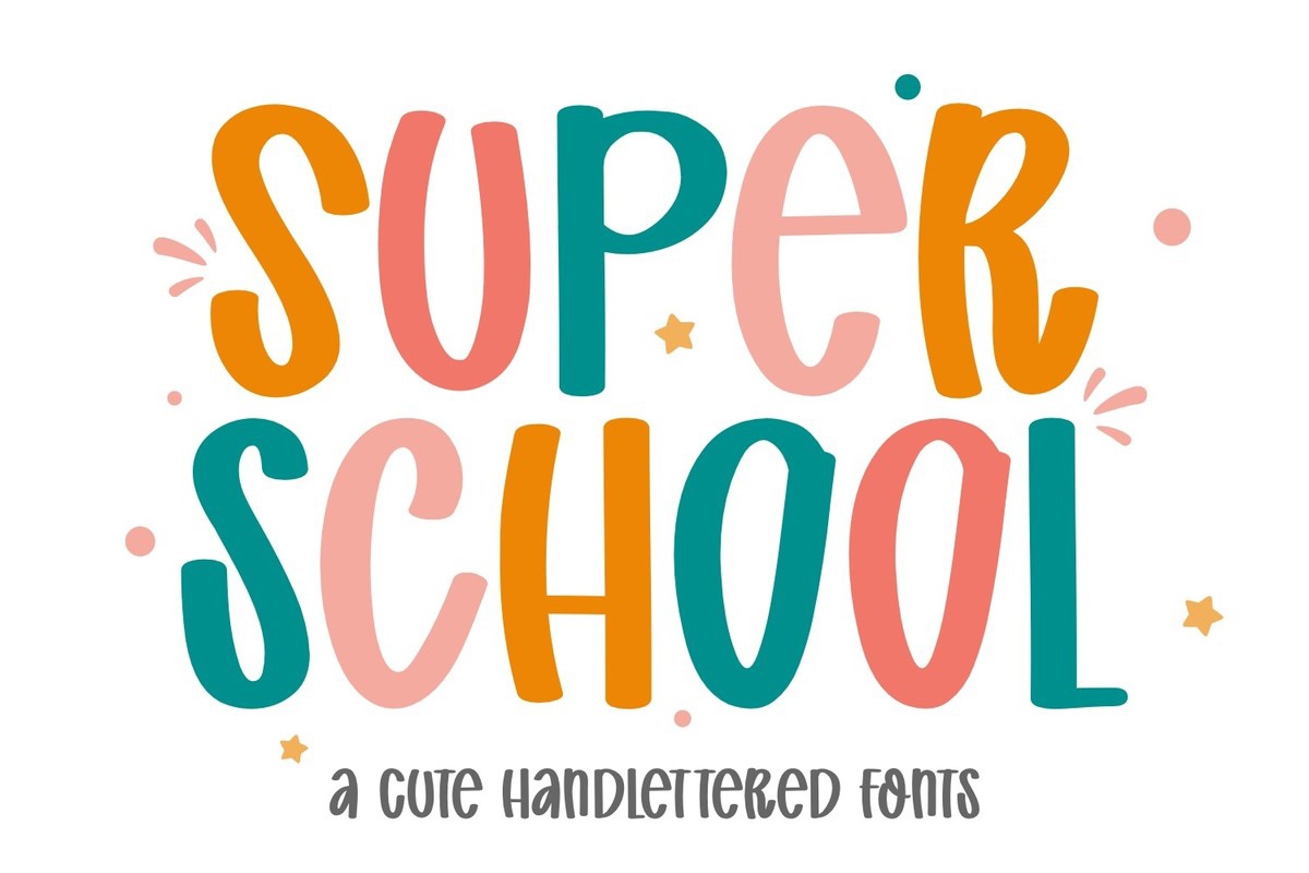 Beispiel einer Super School-Schriftart