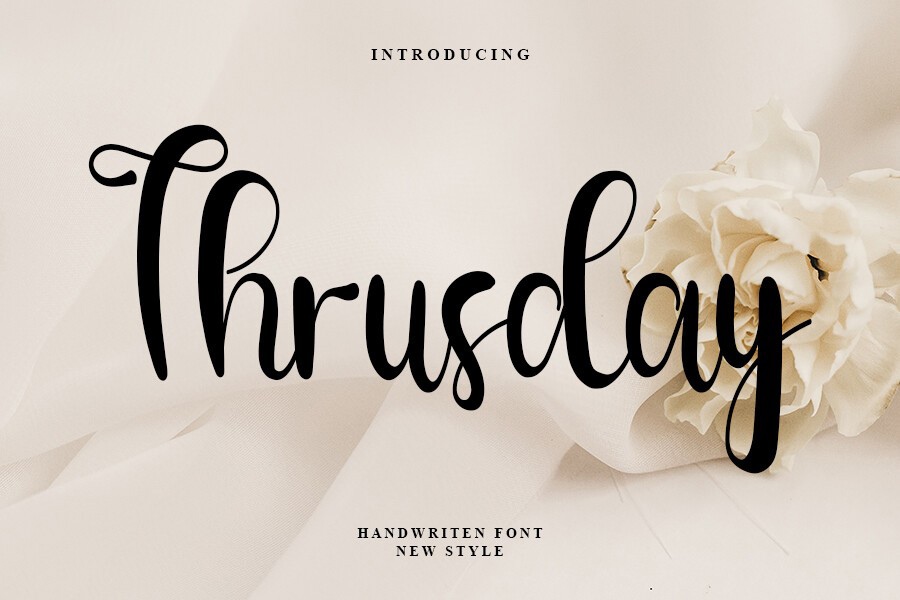 Beispiel einer Thrusday-Schriftart