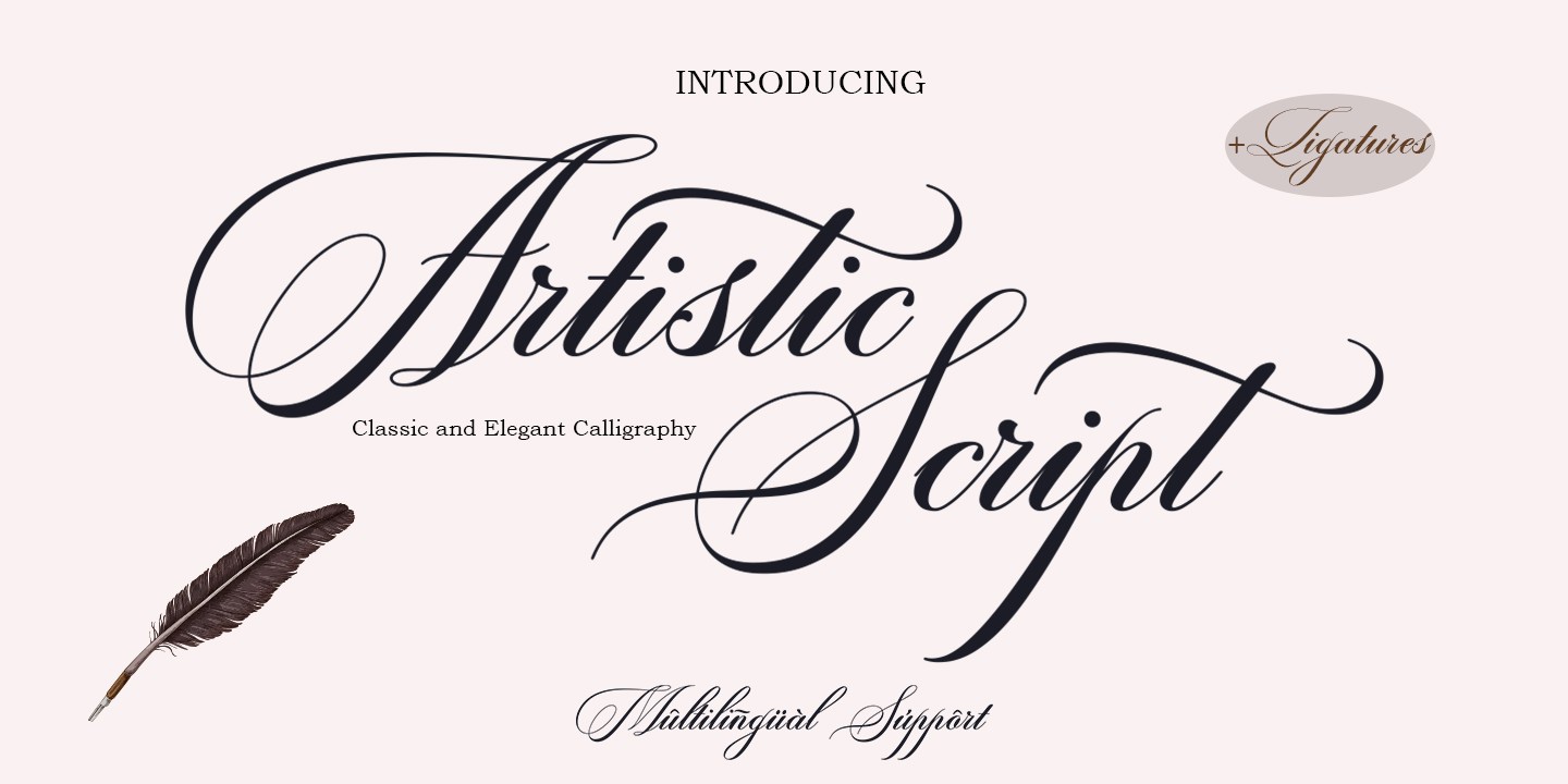 Beispiel einer Artistic Script Regular-Schriftart