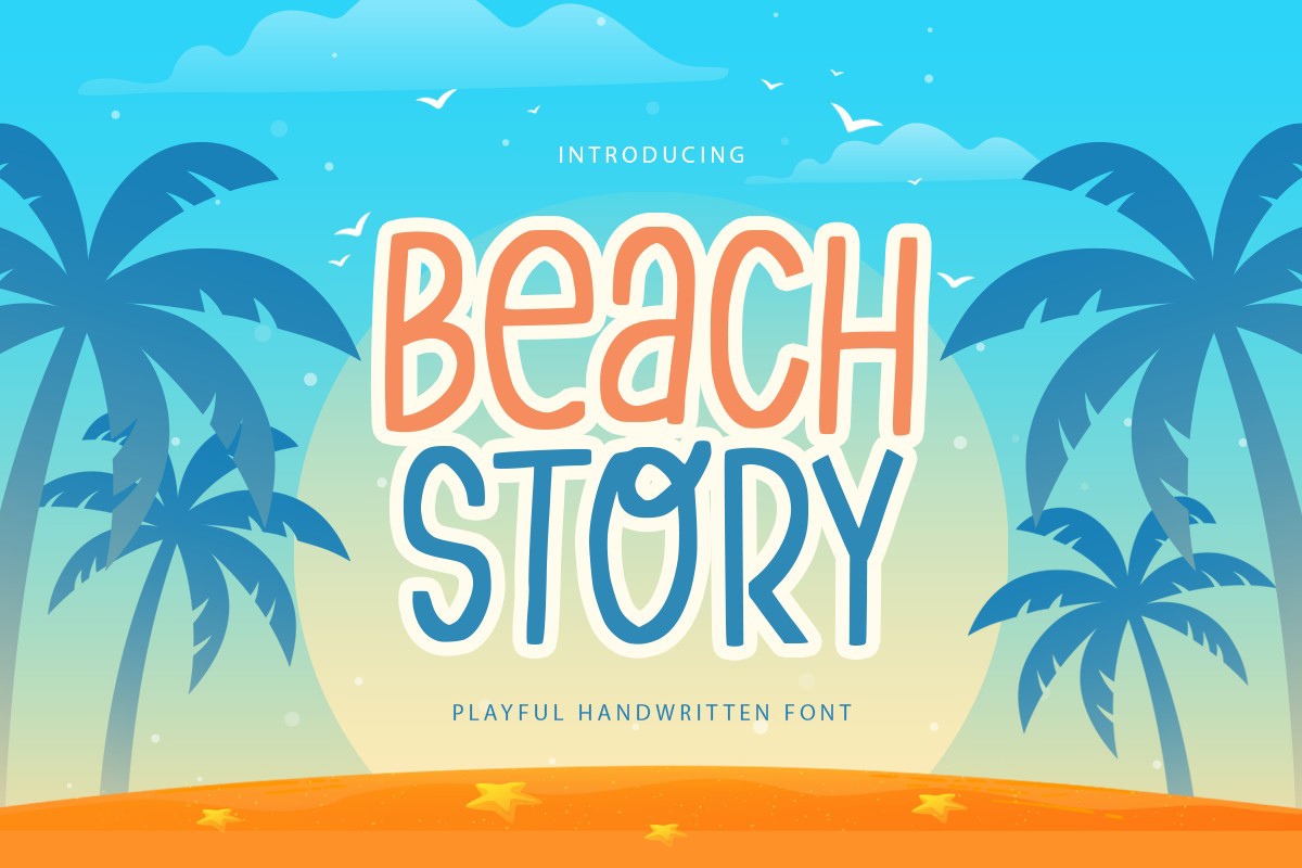 Beispiel einer Beach Story-Schriftart