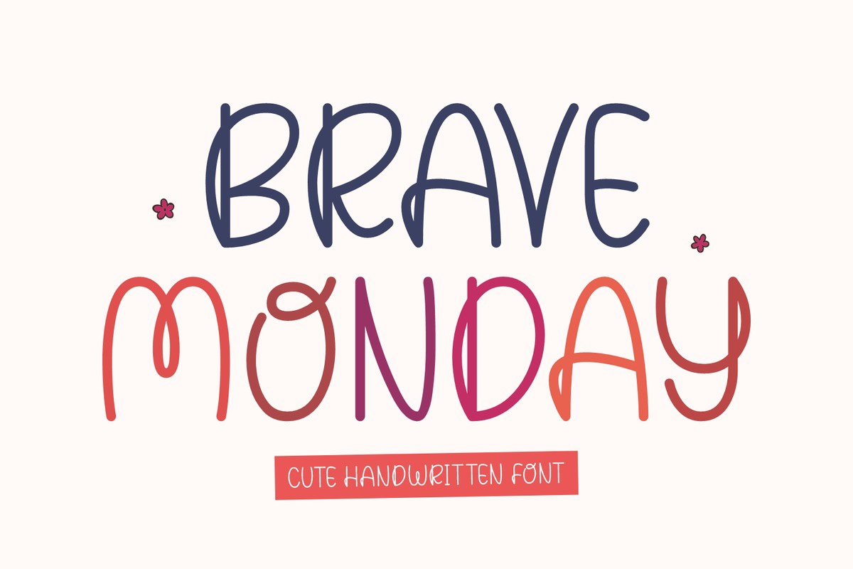 Beispiel einer Brave Monday-Schriftart