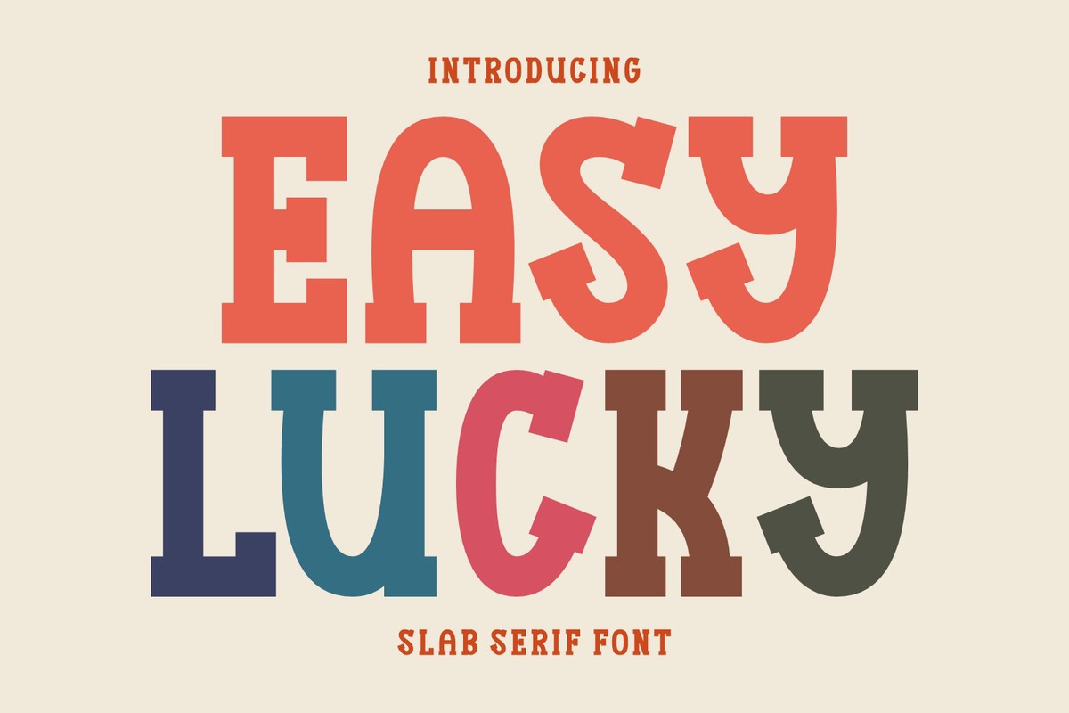 Beispiel einer Easy Lucky Regular-Schriftart