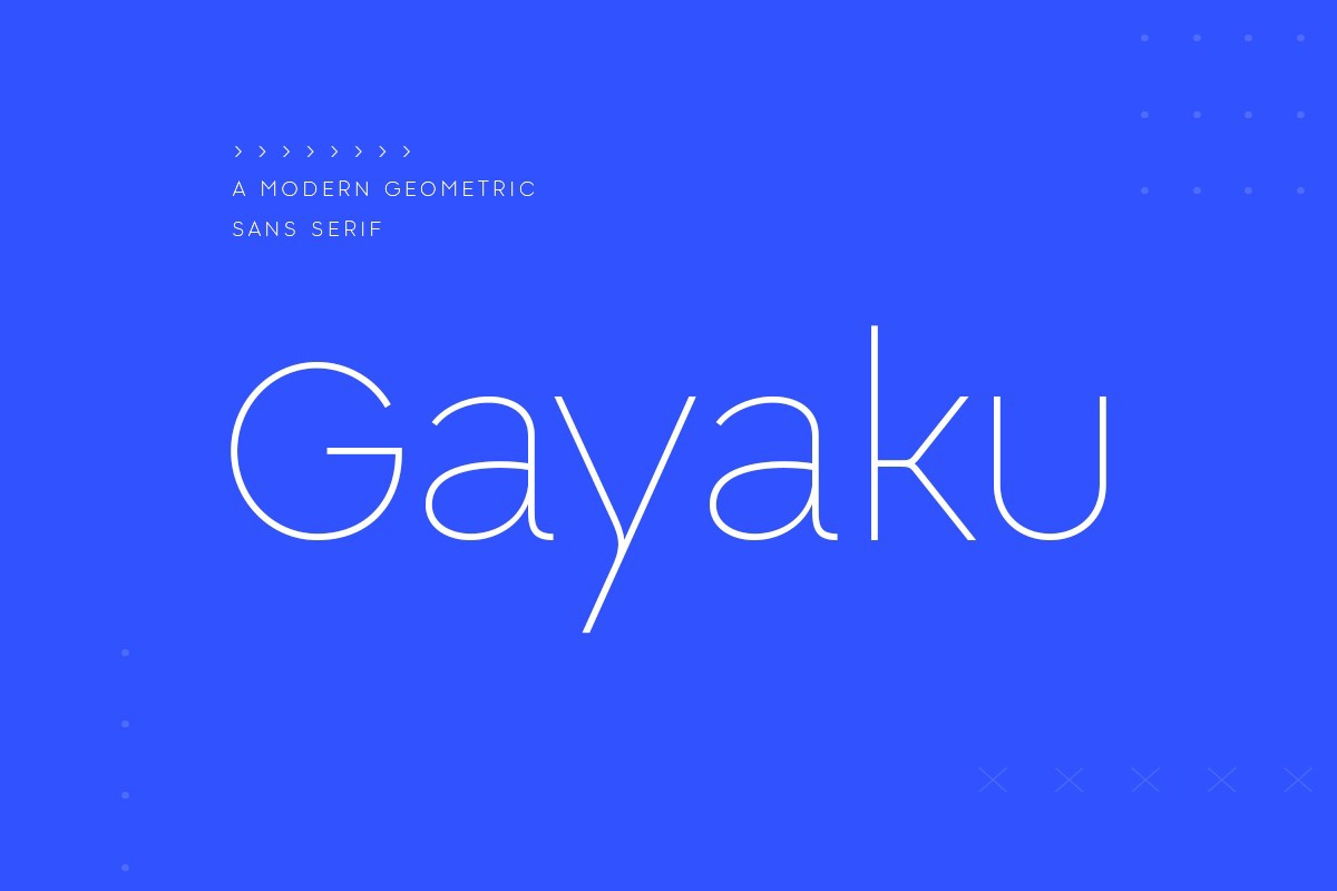 Beispiel einer Gayaku Regular-Schriftart