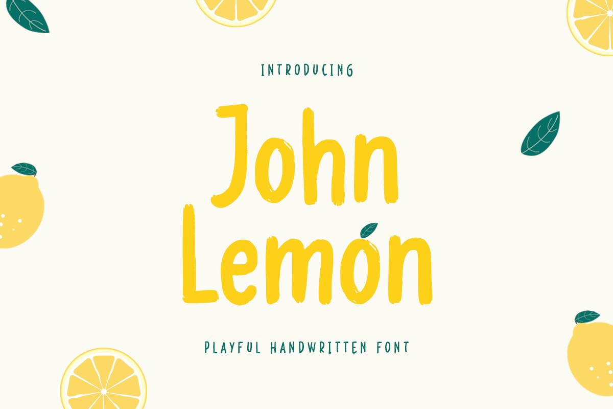 Beispiel einer John Lemon-Schriftart