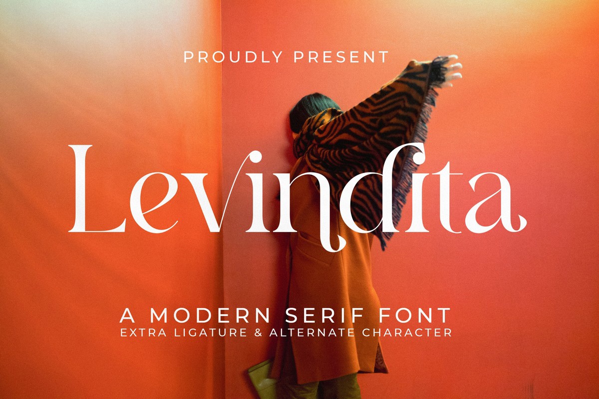 Beispiel einer Levindita-Schriftart