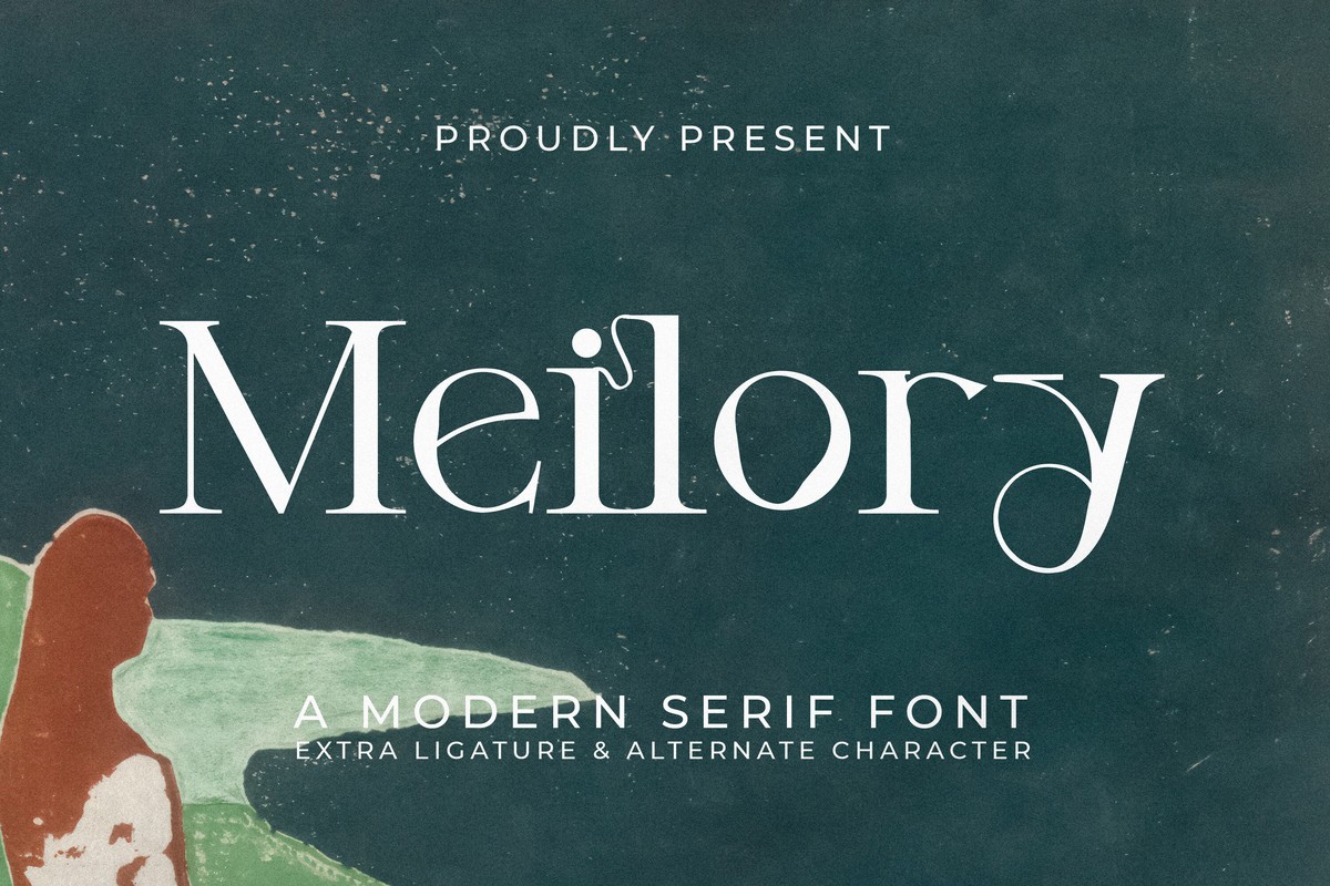 Beispiel einer Meilory-Schriftart