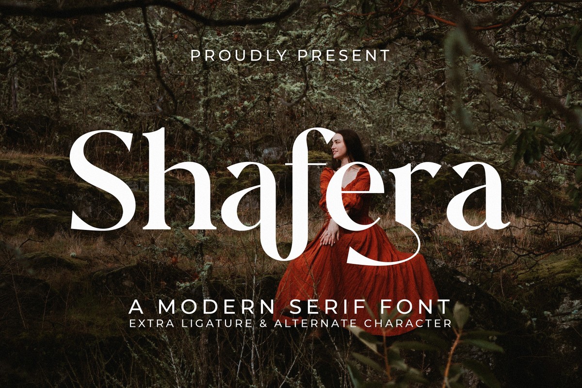 Beispiel einer Shafera-Schriftart