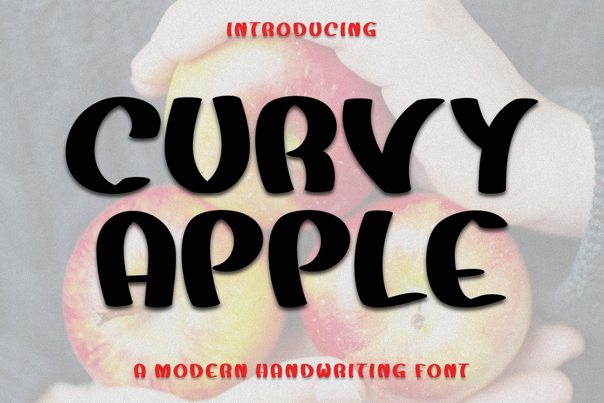 Beispiel einer Curvy Apple Regular-Schriftart