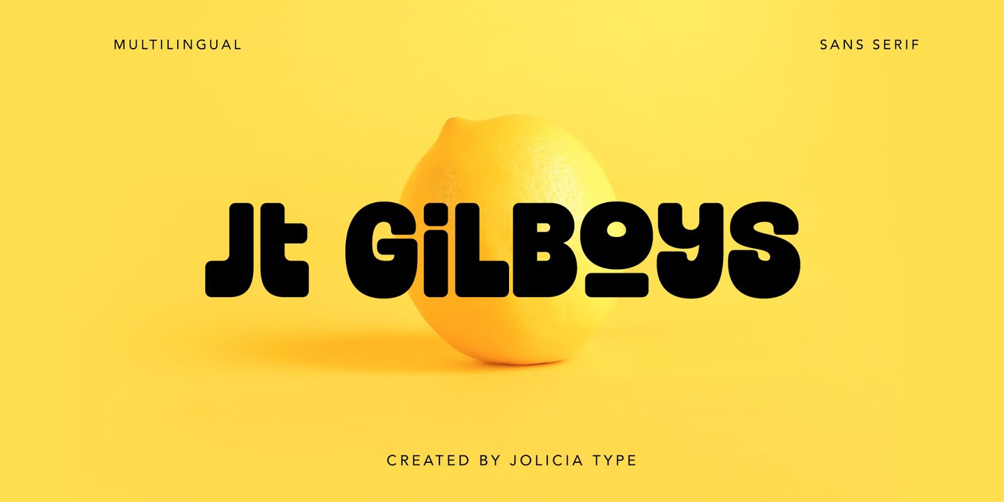 Beispiel einer JT Gilboys-Schriftart