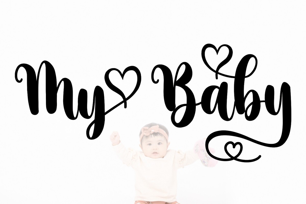 Beispiel einer My Baby Regular-Schriftart