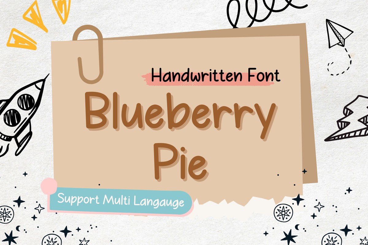 Beispiel einer Blueberry Pie Regular-Schriftart