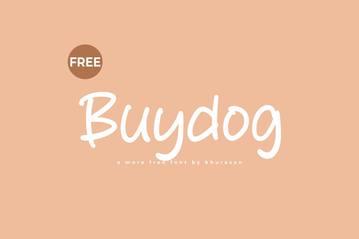 Beispiel einer Buydog Regular-Schriftart