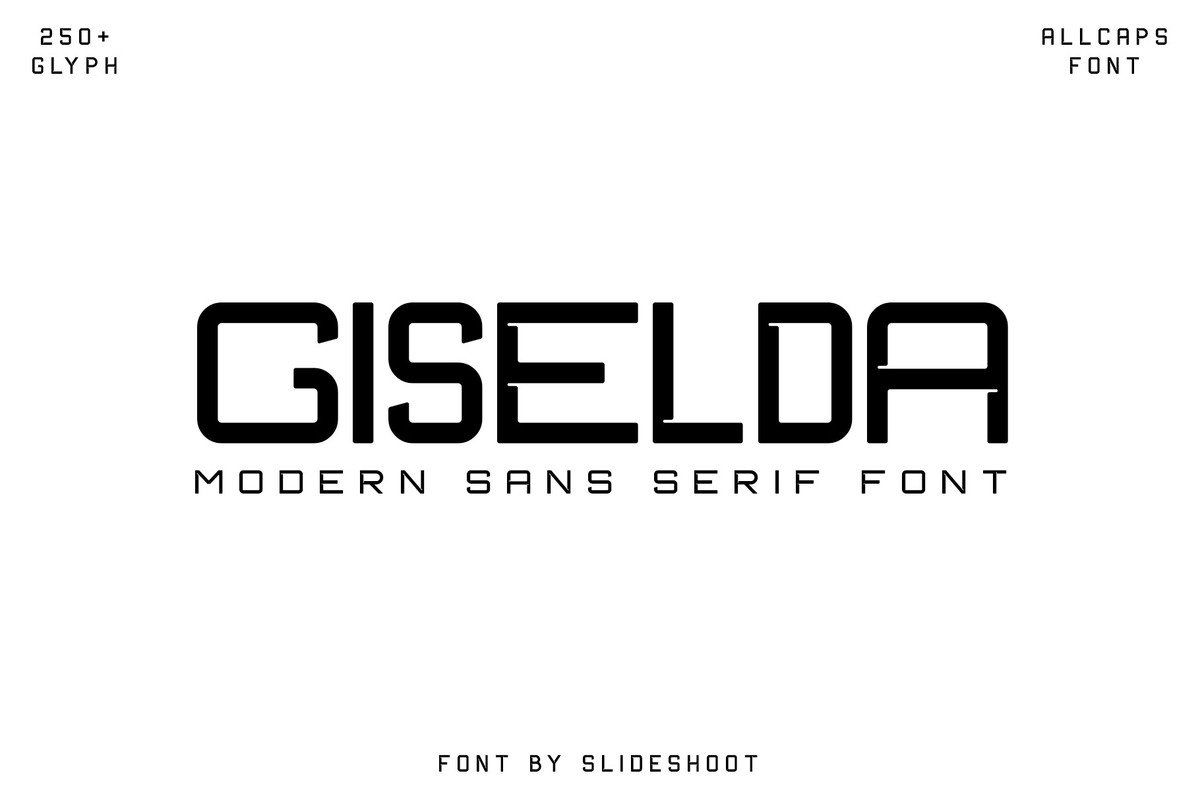 Beispiel einer Giselda-Schriftart