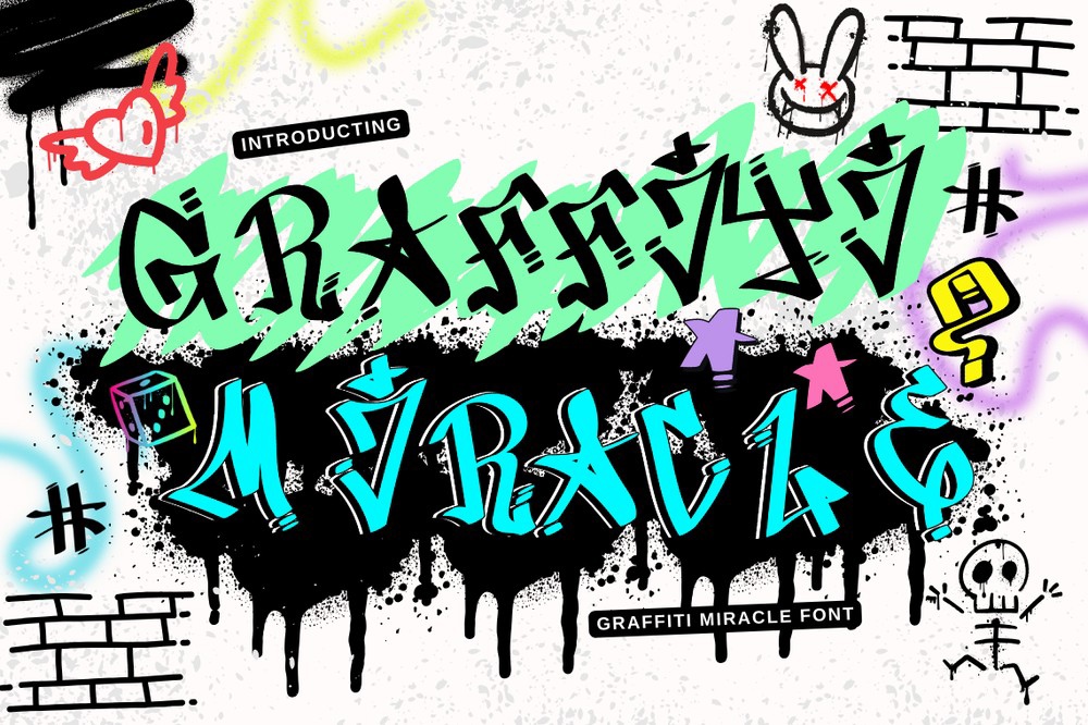 Beispiel einer Graffiti Miracle-Schriftart