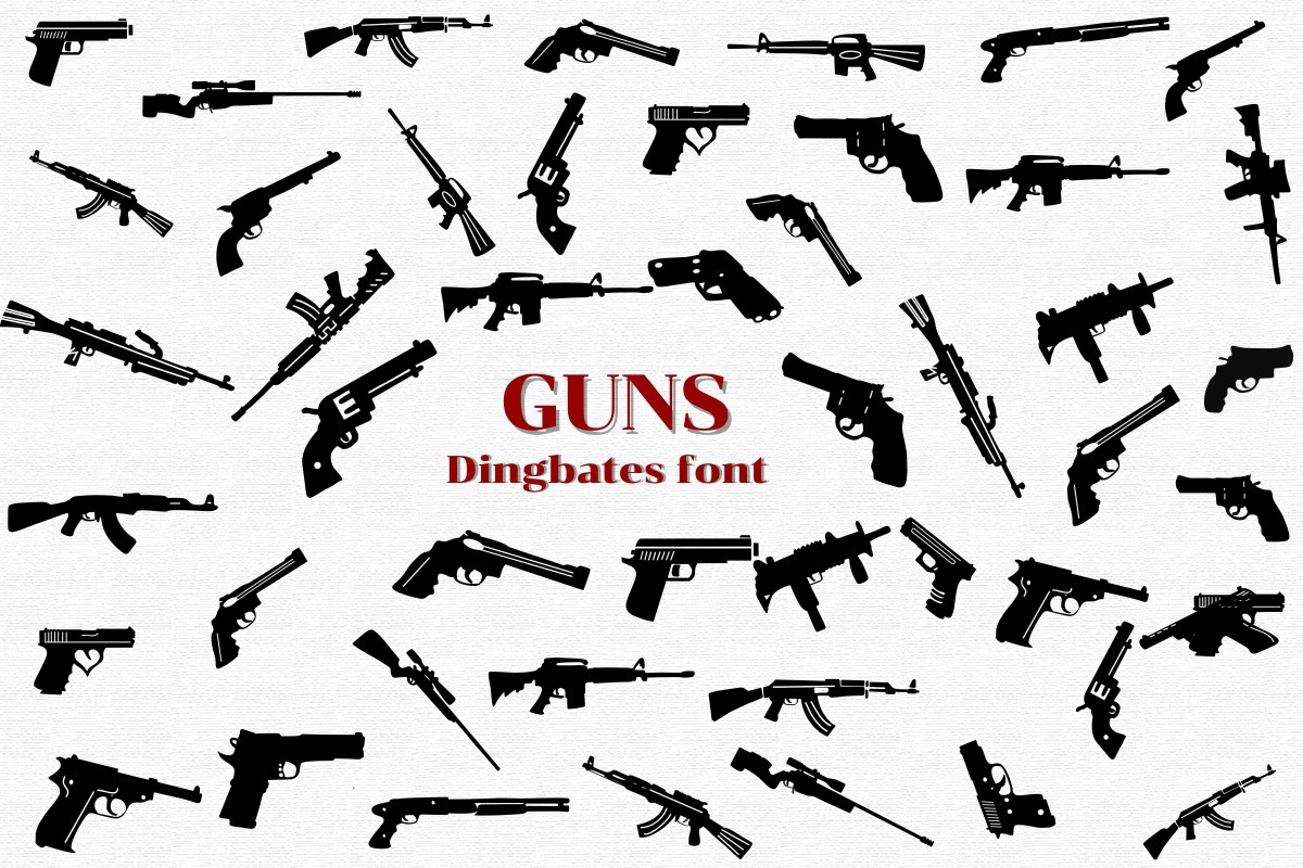 Beispiel einer Guns-Schriftart