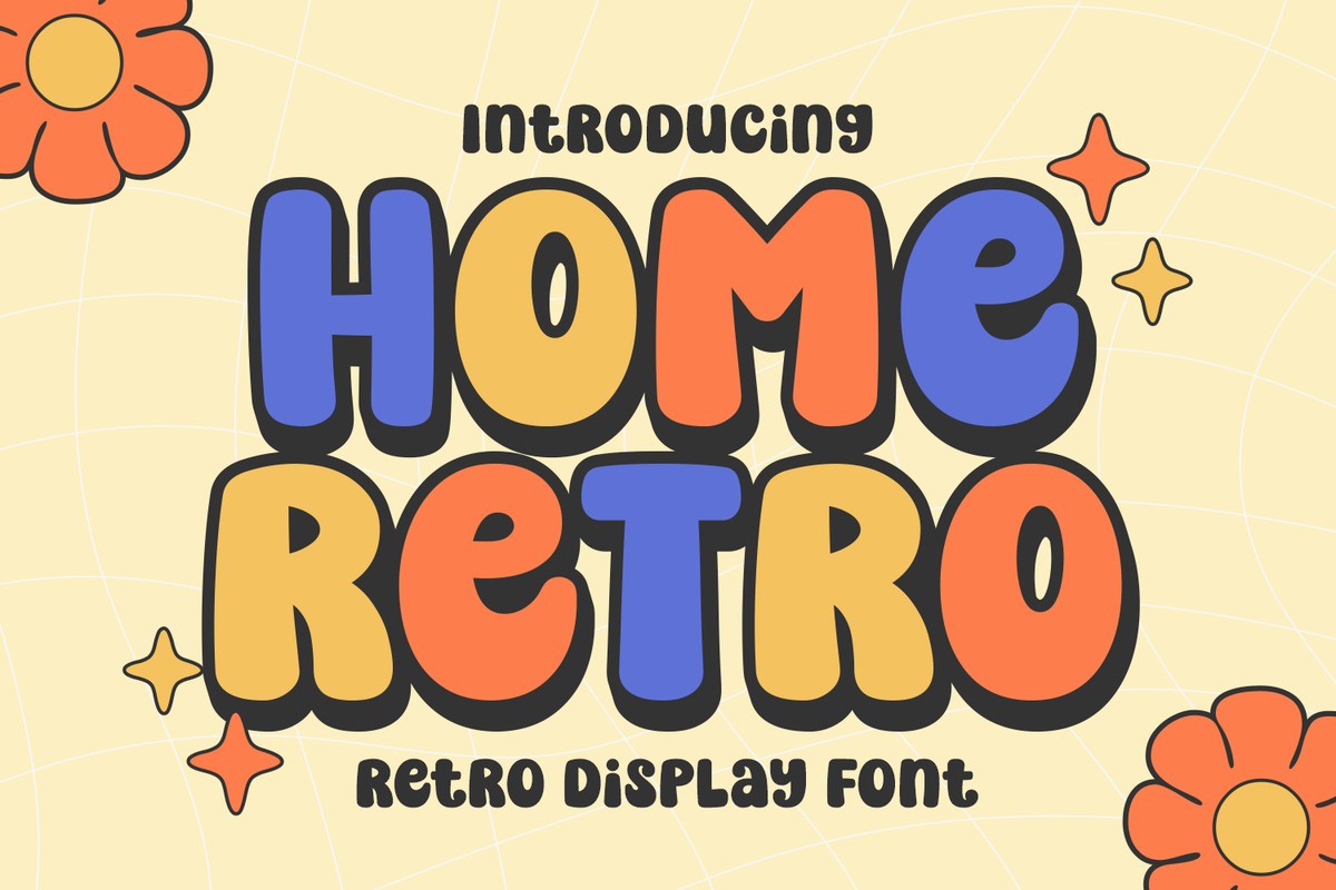 Beispiel einer Home Retro-Schriftart