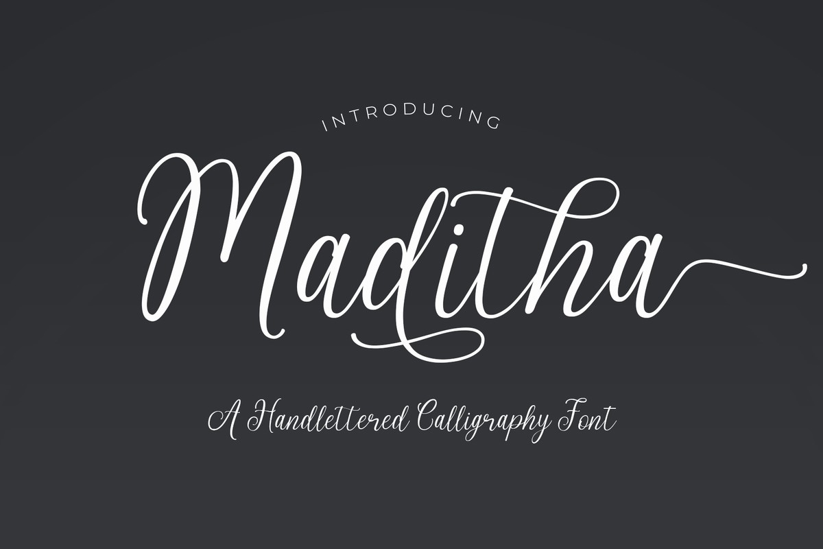 Beispiel einer Maditha-Schriftart