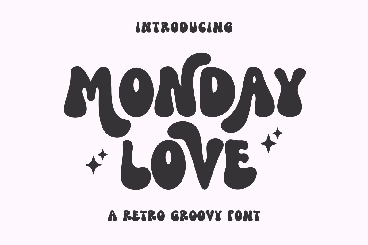 Beispiel einer Monday Love Regular-Schriftart