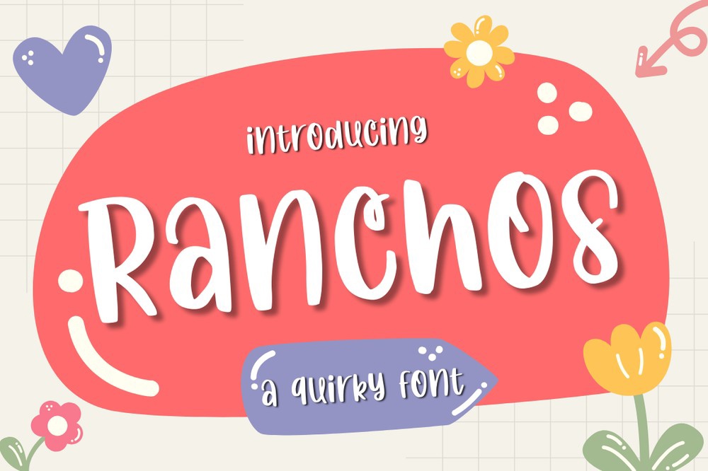 Beispiel einer Ranchos-Schriftart