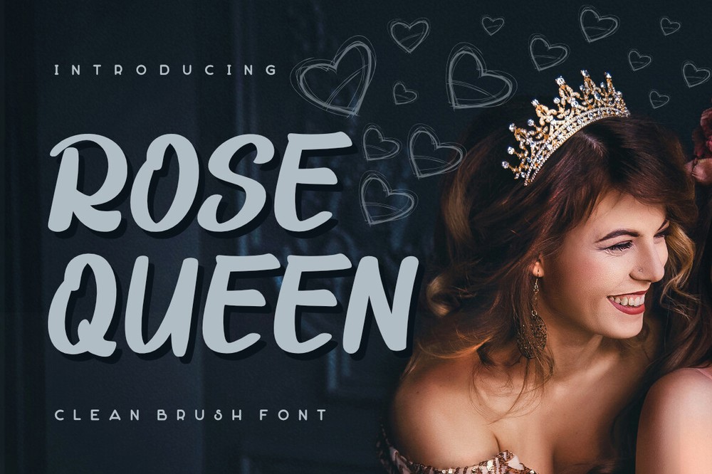 Beispiel einer Rose Queen Regular-Schriftart