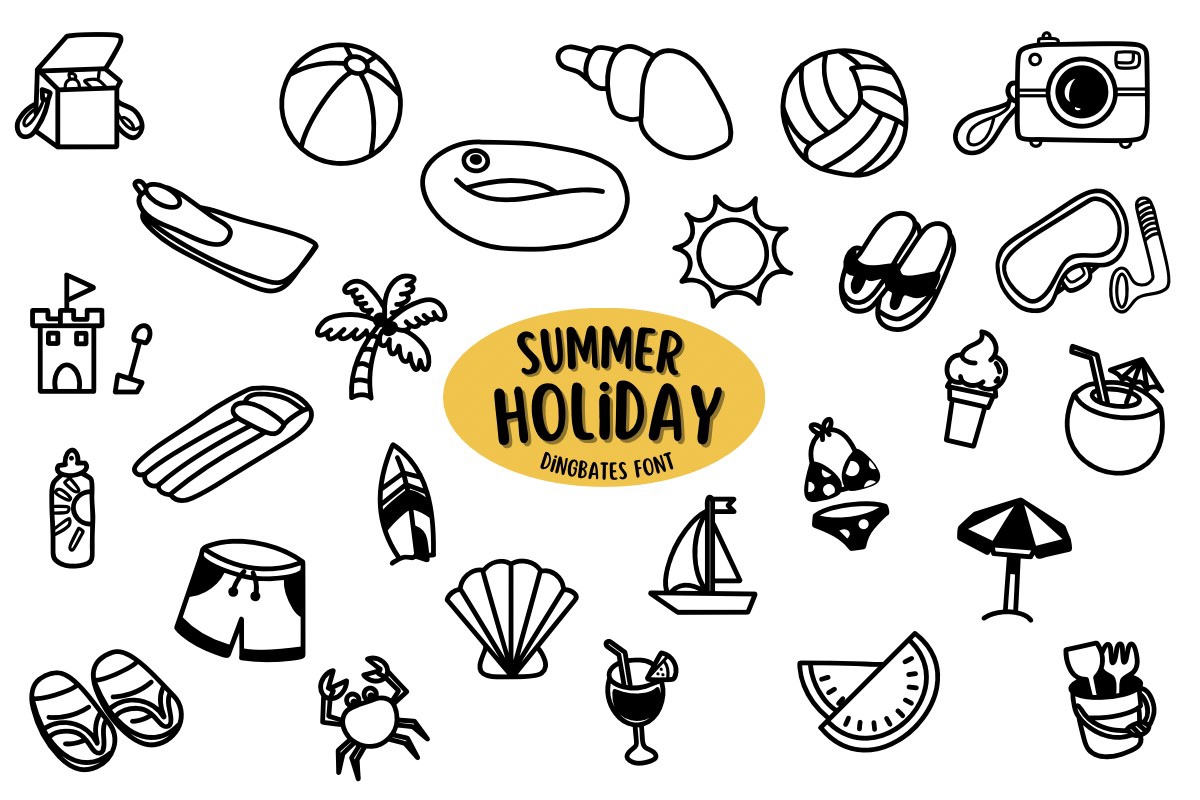 Beispiel einer Summer Holiday-Schriftart