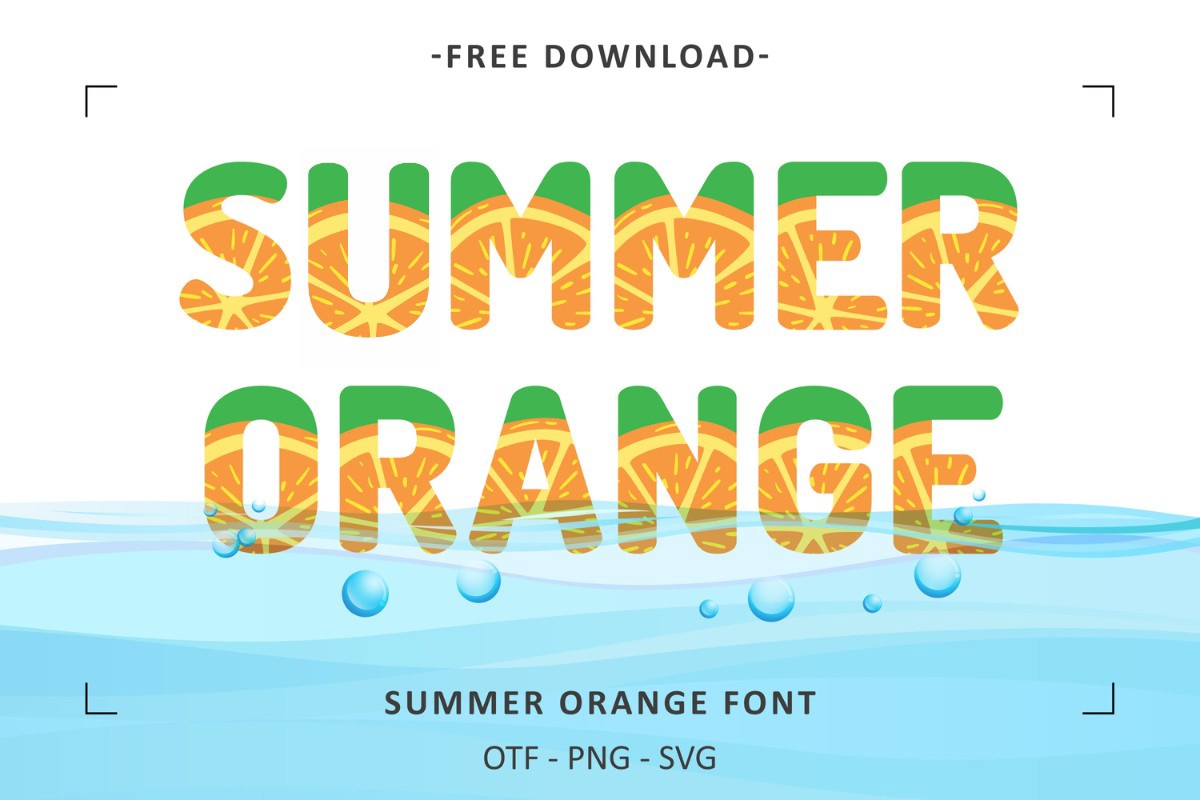 Beispiel einer Summer Orange Regular-Schriftart