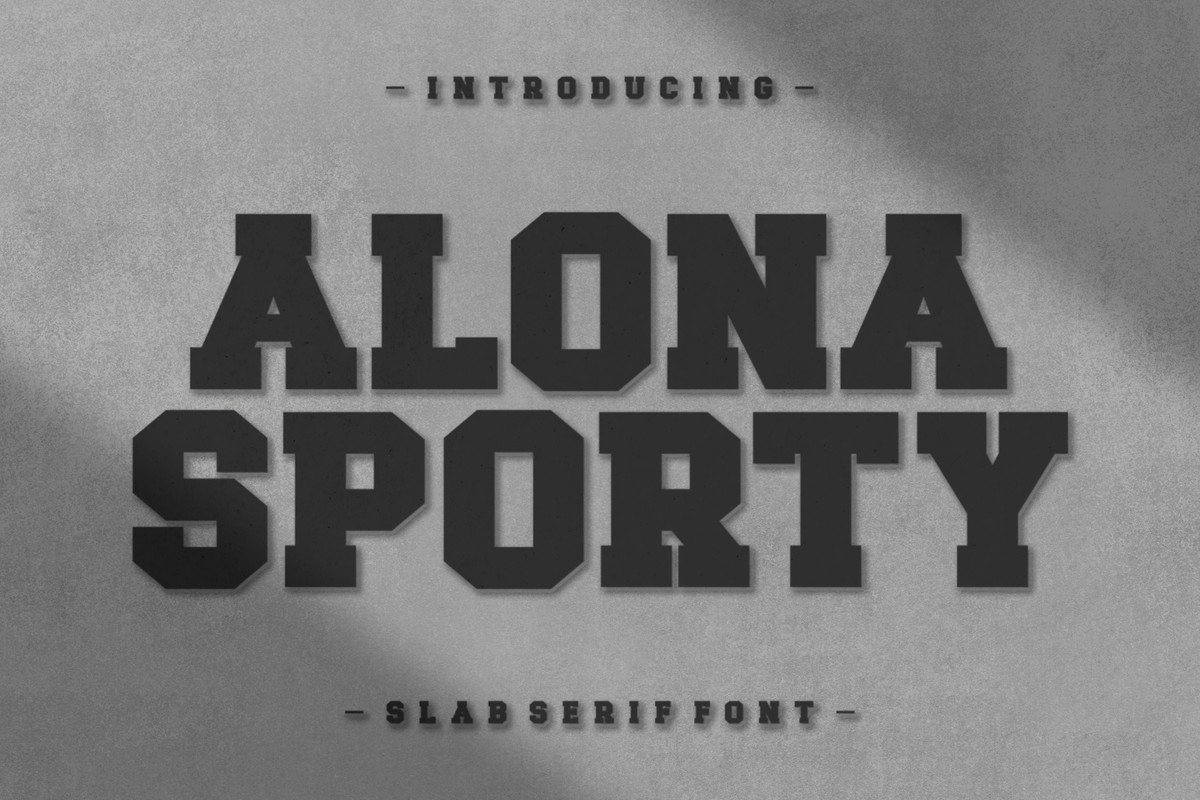 Beispiel einer Alona Sporty-Schriftart