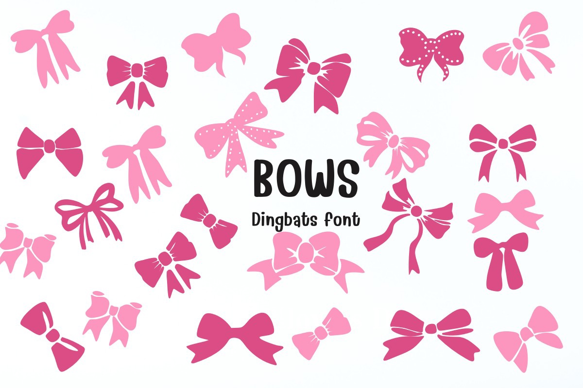 Beispiel einer Bows-Schriftart