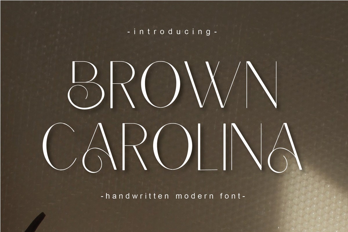 Beispiel einer Brown Carolina-Schriftart