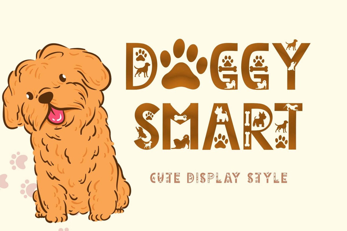 Beispiel einer Doggy Smart Regular-Schriftart