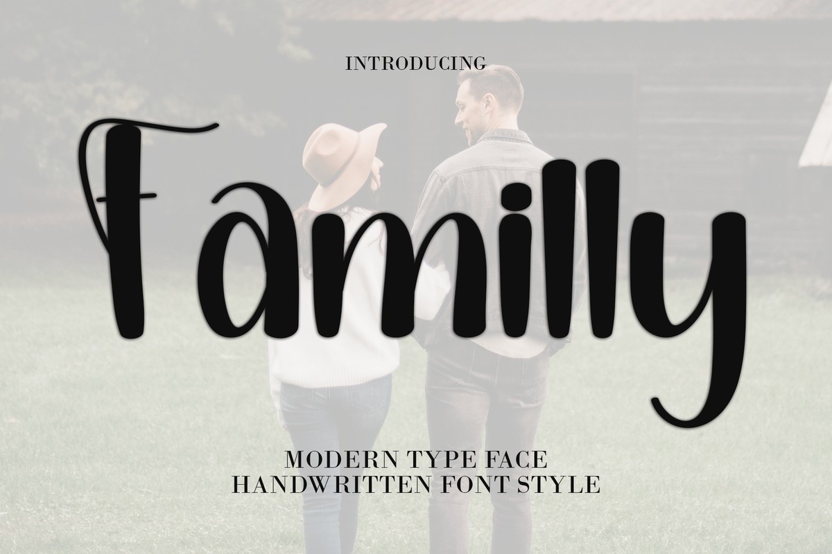 Beispiel einer Familly Regular-Schriftart