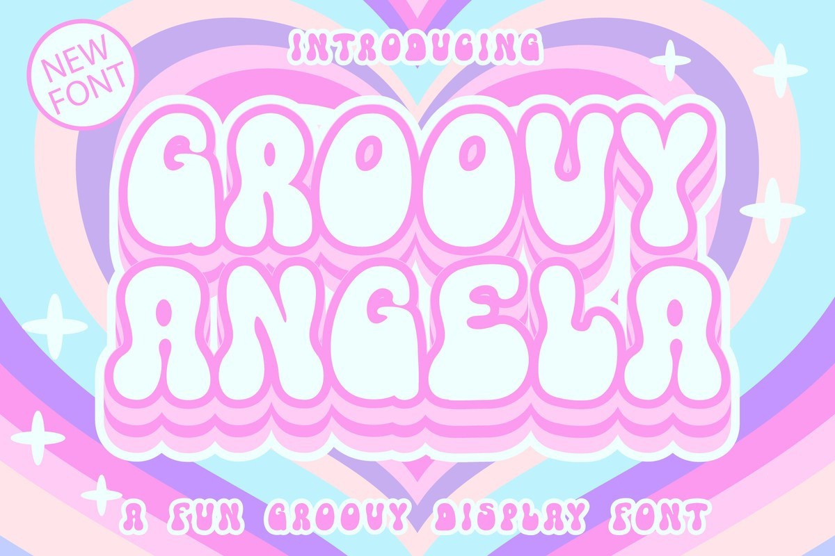 Beispiel einer Groovy Angela Regular-Schriftart