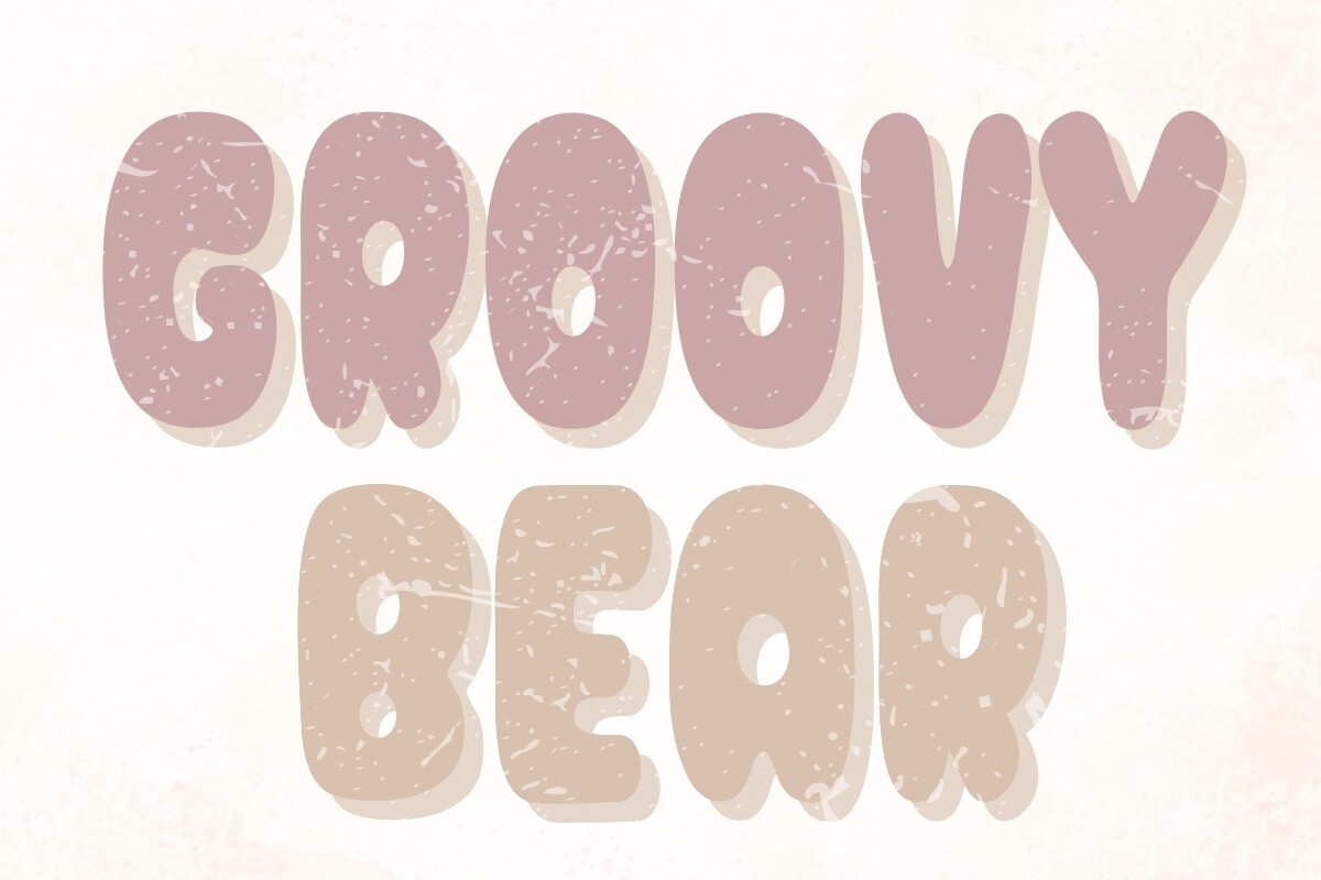 Beispiel einer Groovy Bear-Schriftart