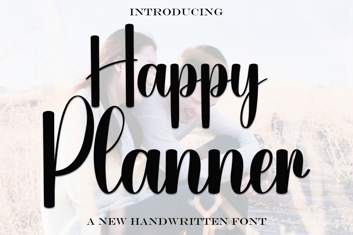 Beispiel einer Happy Planner-Schriftart