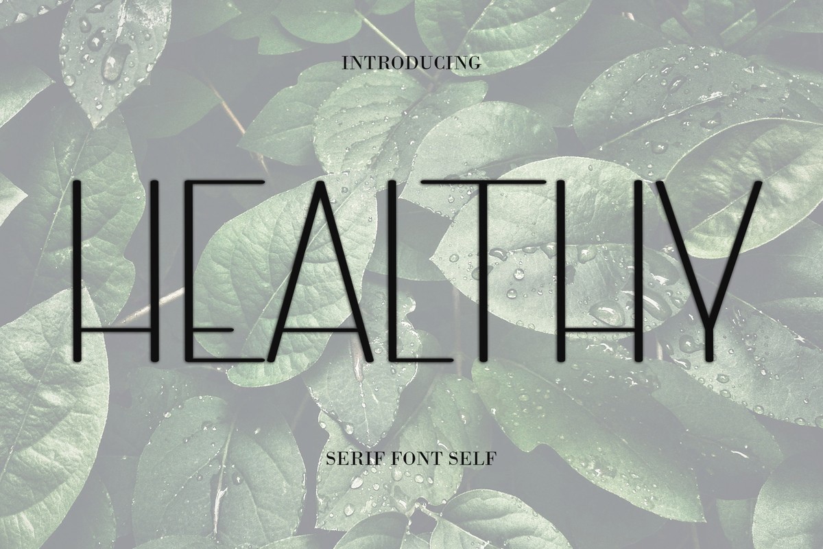 Beispiel einer Healthy-Schriftart