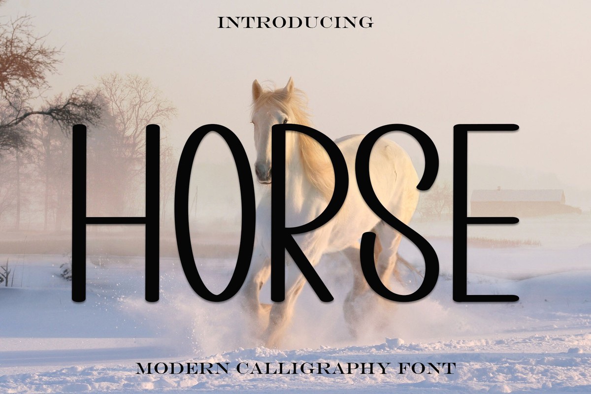 Beispiel einer Horse Regular-Schriftart