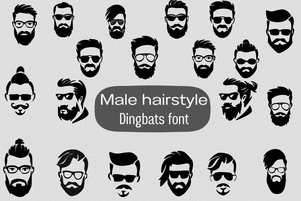 Beispiel einer Male Hairstyle-Schriftart