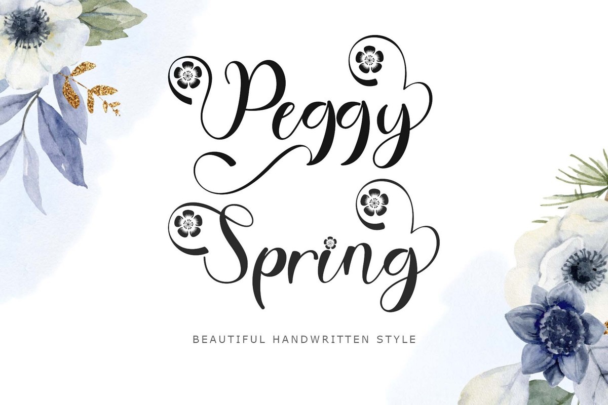 Beispiel einer Peggy Spring Regular-Schriftart