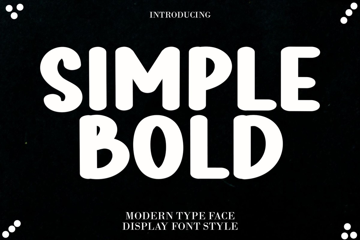 Beispiel einer Simple Bold Regular-Schriftart