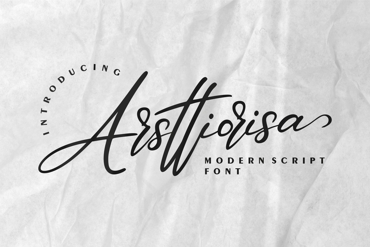 Beispiel einer Arsttiorisa-Schriftart